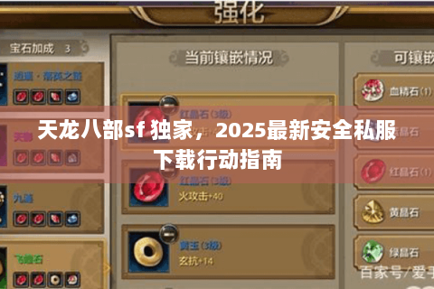 天龙八部sf 独家，2025最新安全私服下载行动指南