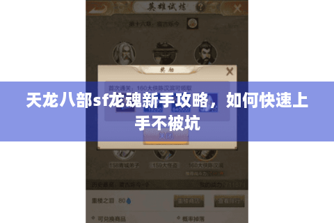 天龙八部sf龙魂新手攻略，如何快速上手不被坑