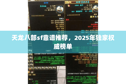 天龙八部sf靠谱推荐，2025年独家权威榜单