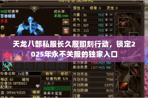 天龙八部私服长久服即刻行动，锁定2025年永不关服的独家入口
