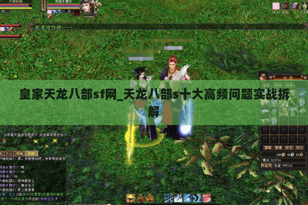 皇家天龙八部sf网_天龙八部s十大高频问题实战拆解