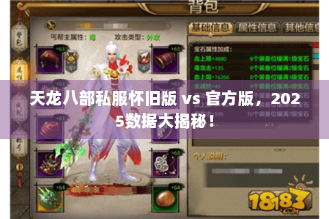 天龙八部私服怀旧版 vs 官方版，2025数据大揭秘！