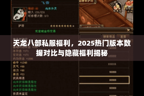 天龙八部私服福利，2025热门版本数据对比与隐藏福利揭秘