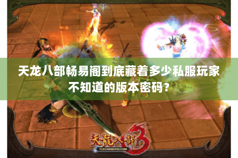 天龙八部畅易阁到底藏着多少私服玩家不知道的版本密码？