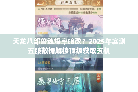 天龙八部兽魂爆率暗改？2025年实测五服数据解锁顶级获取玄机