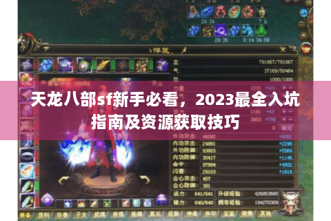 天龙八部sf新手必看,2023最全入坑指南及资源获取技巧 天龙八部sf新手必看,2023最全入坑指南及资源获取技巧