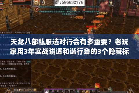 天龙八部私服选对行会有多重要？老玩家用3年实战讲透和谐行会的3个隐藏标准