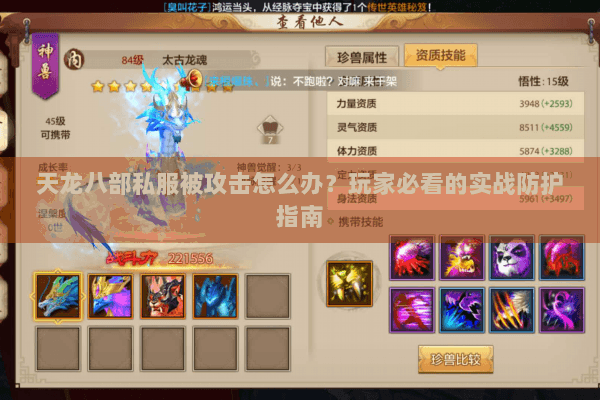 天龙八部私服被攻击怎么办？玩家必看的实战防护指南