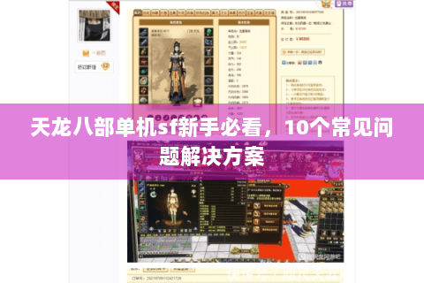 天龙八部单机sf新手必看，10个常见问题解决方案