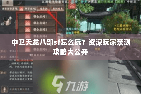 中卫天龙八部sf怎么玩？资深玩家亲测攻略大公开