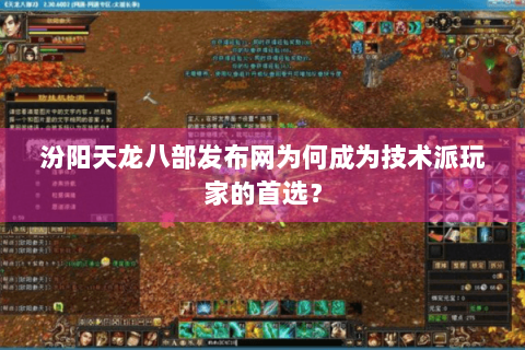 汾阳天龙八部发布网为何成为技术派玩家的首选？