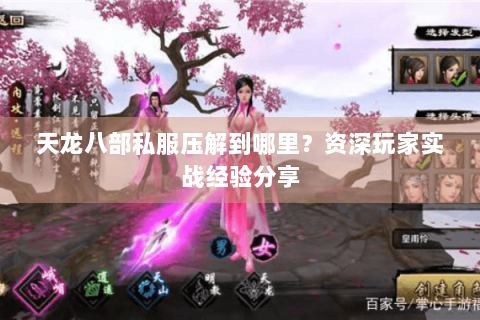 天龙八部私服压解到哪里？资深玩家实战经验分享