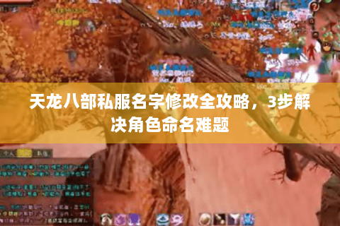 天龙八部私服名字修改全攻略，3步解决角色命名难题
