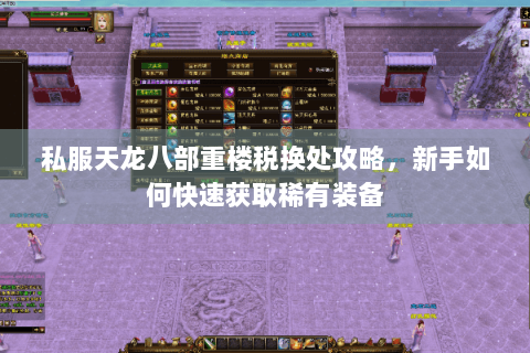 私服天龙八部重楼税换处攻略，新手如何快速获取稀有装备