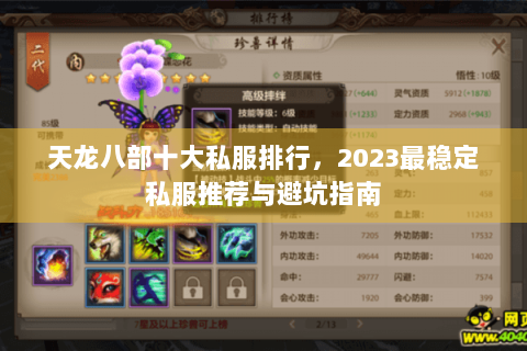 天龙八部十大私服排行，2023最稳定私服推荐与避坑指南