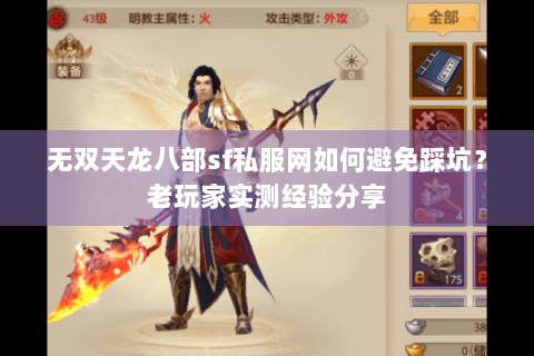 无双天龙八部sf私服网如何避免踩坑？老玩家实测经验分享