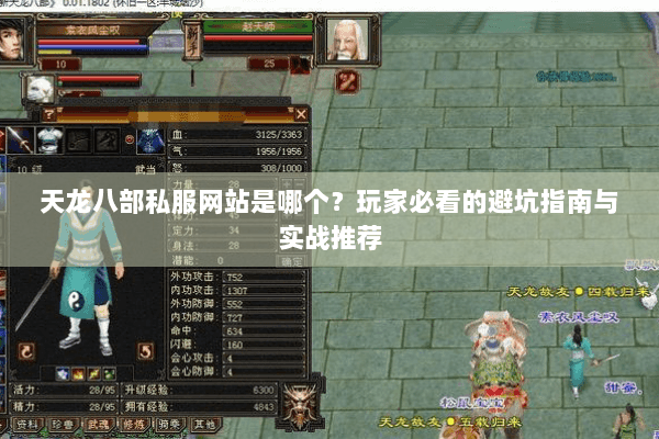 天龙八部私服网站是哪个？玩家必看的避坑指南与实战推荐
