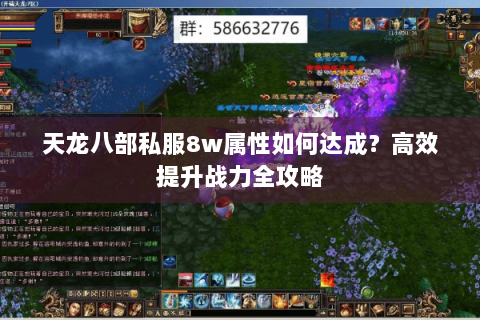天龙八部私服8w属性如何达成？高效提升战力全攻略