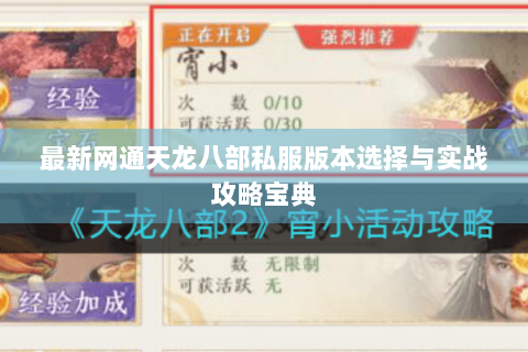 最新网通天龙八部私服版本选择与实战攻略宝典