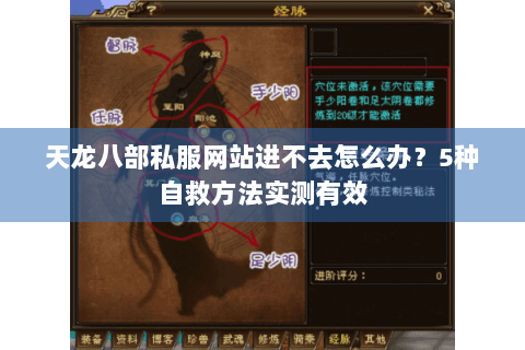 天龙八部私服网站进不去怎么办？5种自救方法实测有效