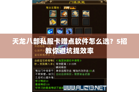 天龙八部私服卡赠点软件怎么选？5招教你避坑提效率