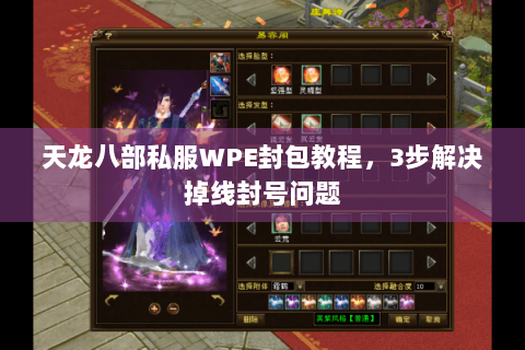 天龙八部私服WPE封包教程，3步解决掉线封号问题