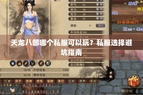 天龙八部哪个私服可以玩？私服选择避坑指南