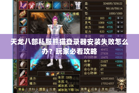 天龙八部私服熊猫登录器安装失败怎么办？玩家必看攻略