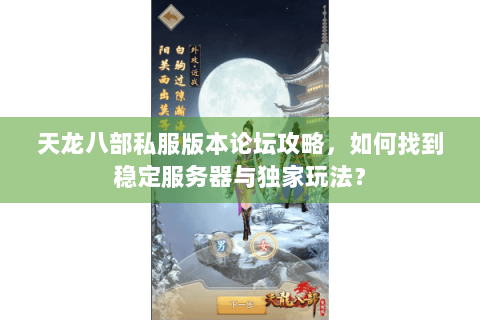 天龙八部私服版本论坛攻略，如何找到稳定服务器与独家玩法？