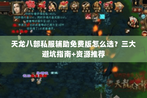 天龙八部私服辅助免费版怎么选？三大避坑指南+资源推荐