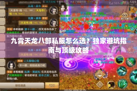 九霄天龙八部私服怎么选？独家避坑指南与顶级攻略