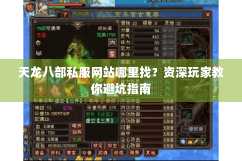 天龙八部私服网站哪里找？资深玩家教你避坑指南