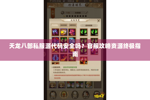 天龙八部私服源代码安全吗？官服攻略资源终极指南