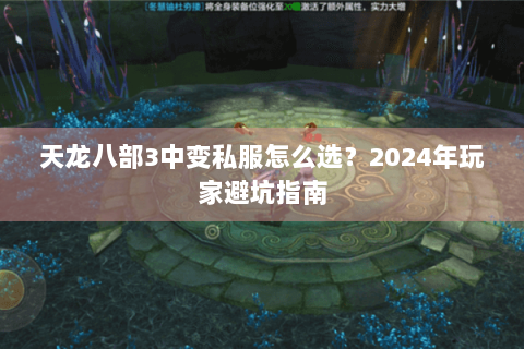 天龙八部3中变私服怎么选？2024年玩家避坑指南