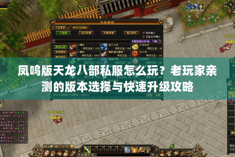 凤鸣版天龙八部私服怎么玩？老玩家亲测的版本选择与快速升级攻略