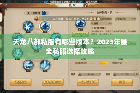 天龙八部私服有哪些版本？2023年最全私服选择攻略