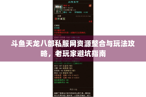 斗鱼天龙八部私服网资源整合与玩法攻略，老玩家避坑指南