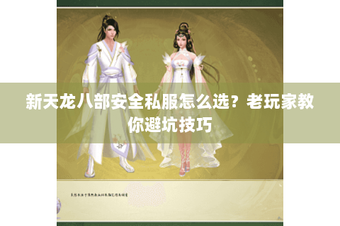 新天龙八部安全私服怎么选？老玩家教你避坑技巧