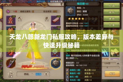 天龙八部新龙门私服攻略，版本差异与快速升级秘籍