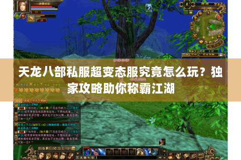 天龙八部私服超变态服究竟怎么玩？独家攻略助你称霸江湖