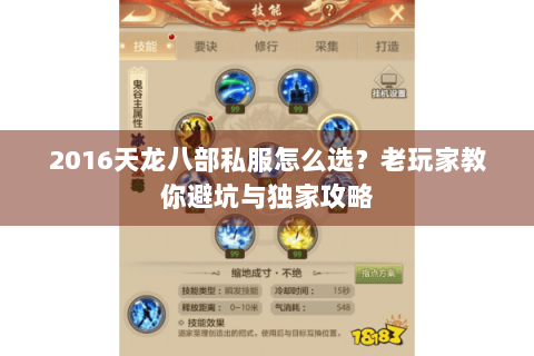 2016天龙八部私服怎么选？老玩家教你避坑与独家攻略