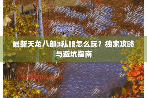 最新天龙八部3私服怎么玩？独家攻略与避坑指南