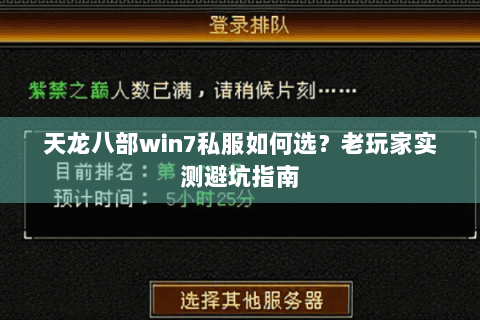 天龙八部win7私服如何选?老玩家实测避坑指南 天龙八部win7私服如何选?老玩家实测避坑指南