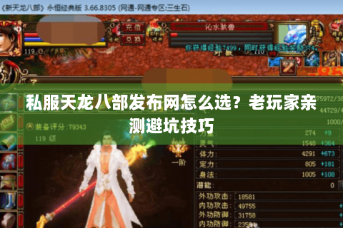 私服天龙八部发布网怎么选？老玩家亲测避坑技巧
