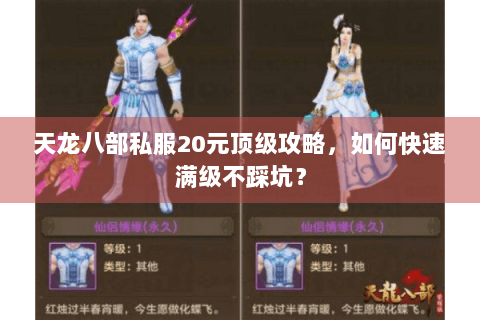 天龙八部私服20元顶级攻略，如何快速满级不踩坑？