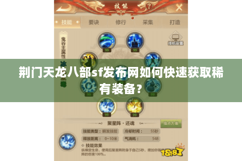 荆门天龙八部sf发布网如何快速获取稀有装备？