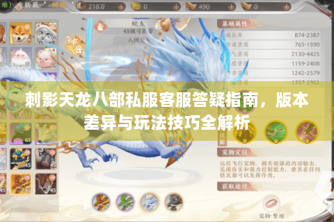 刺影天龙八部私服客服答疑指南，版本差异与玩法技巧全解析