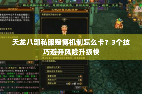 天龙八部私服赌博机制怎么卡？3个技巧避开风险升级快
