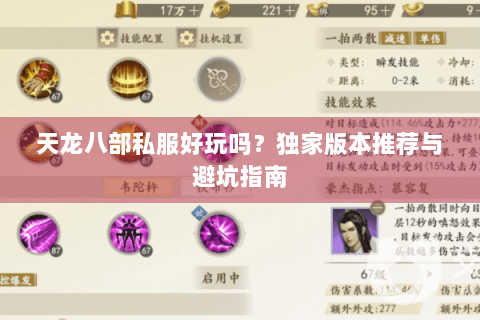 天龙八部私服好玩吗？独家版本推荐与避坑指南