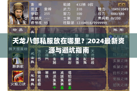 天龙八部私服放在哪里？2024最新资源与避坑指南